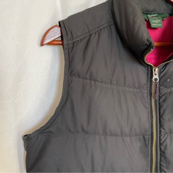 WOOLRICH Women’s Black Pink Full Zip Down Vest Size  Medium - Picture 3 of 16